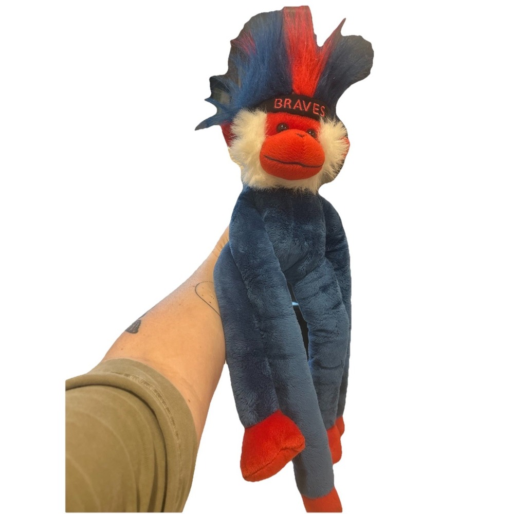 Vintage Atlanta Braves Hanging Monkey Plush Souvenir Official License Product